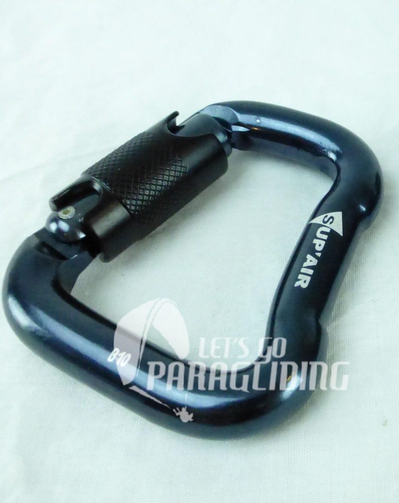 Pair Details about   Supair Steel Self Locking Carabiner For Paraglider Paramotor Tandem Ppg 