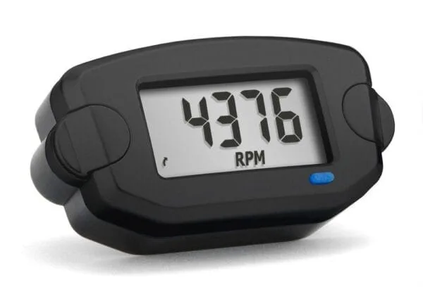 TTO Trail Tech Front Button Style Black Tachometer for Paramotoring & PPG