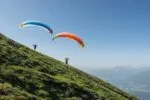 DOUBLESKIN - Minimalist hike & fly The DOUBLESKIN is the lightest paraglider in the world* with top and under surface (2.1 kg / size 17). It has a very small pack size and is a delight in the air thanks to better aerodynamics compared to a single-surface wing. With the DOUBLESKIN walking up is as enjoyable as flying and landing!
