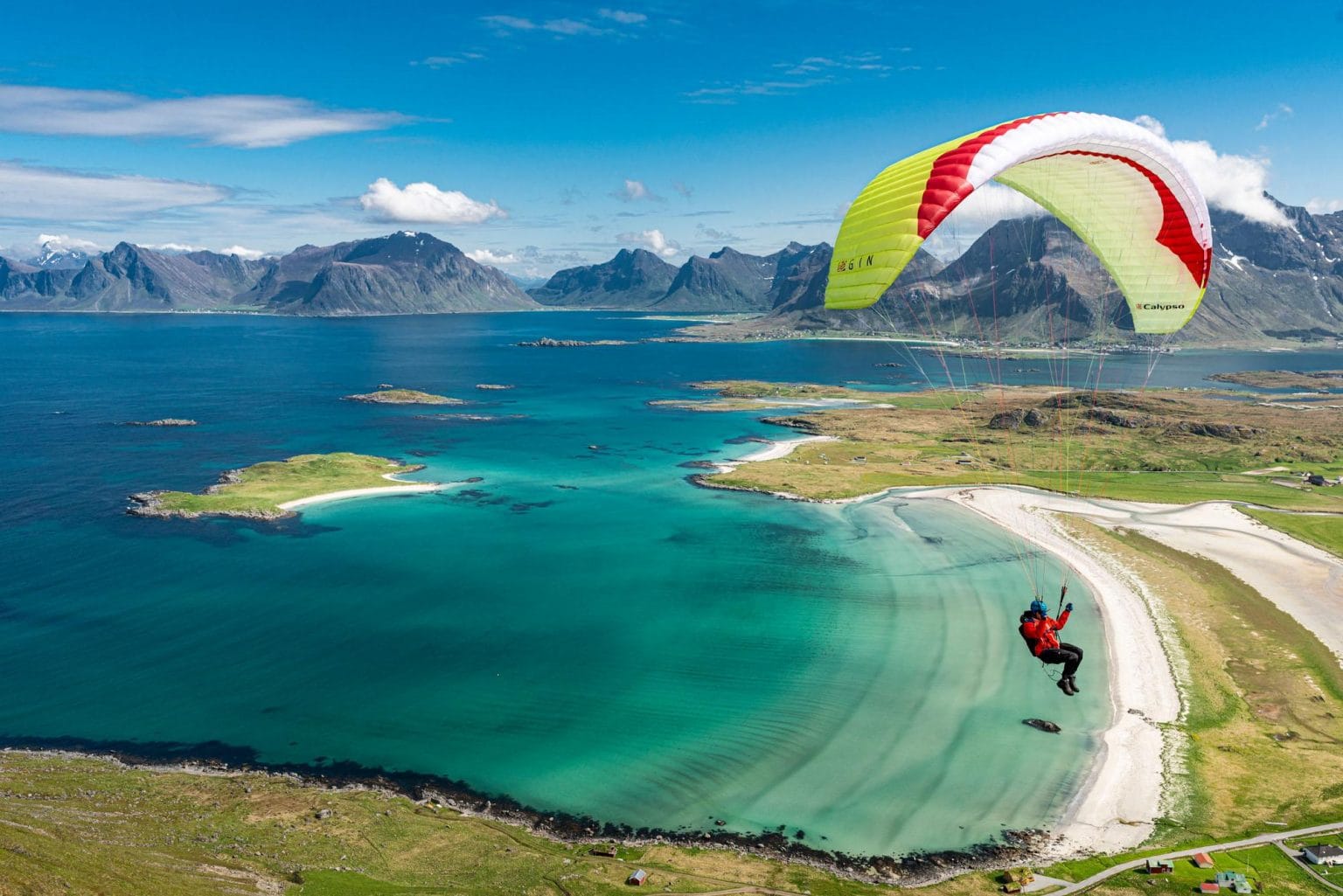 Calypso TRAVEL LIGHT, FLY FAR The Calypso is a light easy intermediate ("low B") wing for beginning and leisure pilots who want a confidence-inspiring wing that is easy to travel and fly with, whilst still offering great XC possibilities.