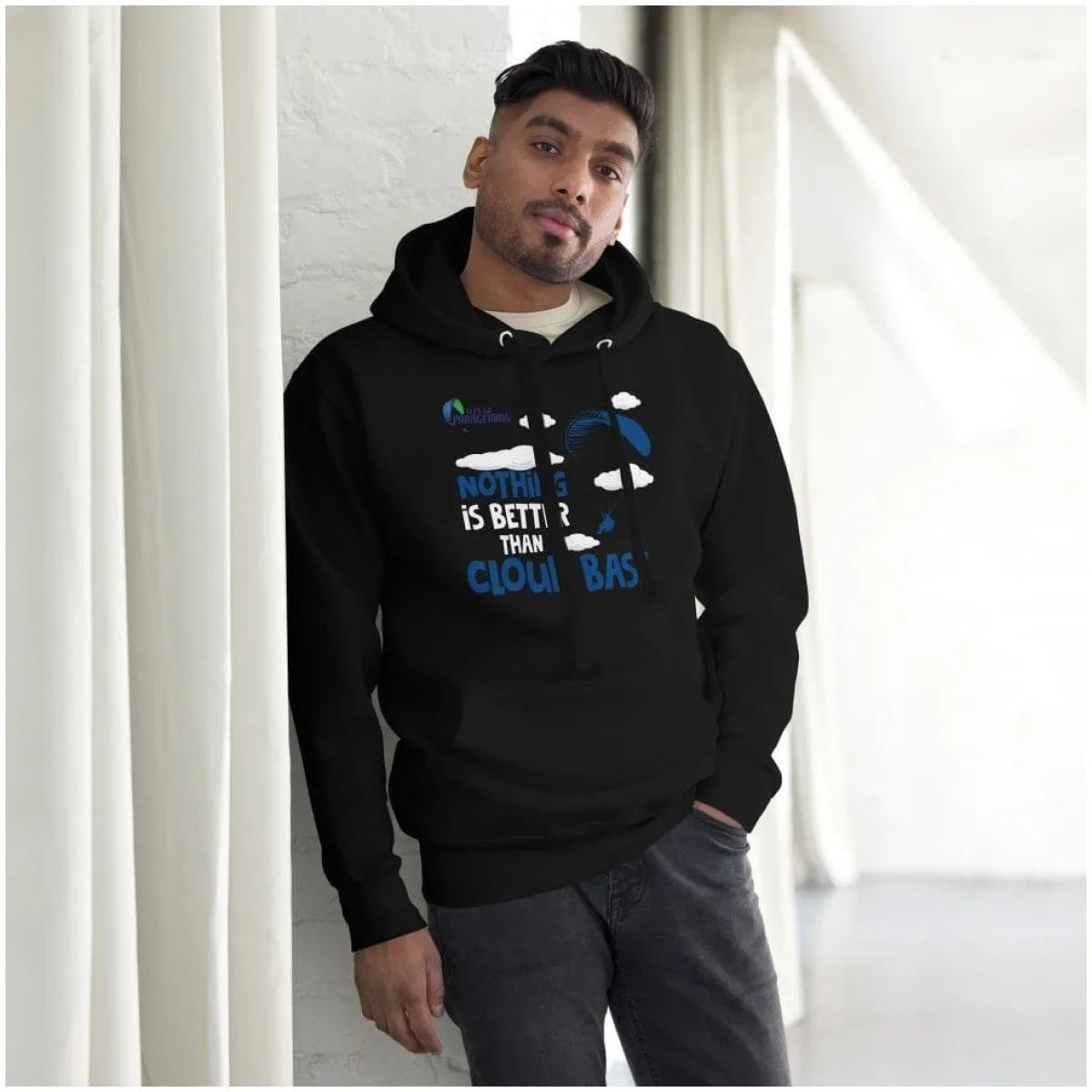 unisex premium hoodie black front 6400aef7e3df2 scaled