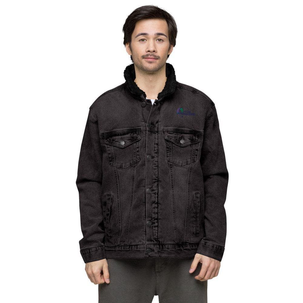 Sherpa jean jacket black deals