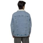 Unisex Denim Sherpa Paragliding Jacket - Image 7