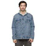 Unisex Denim Sherpa Paragliding Jacket - Image 6