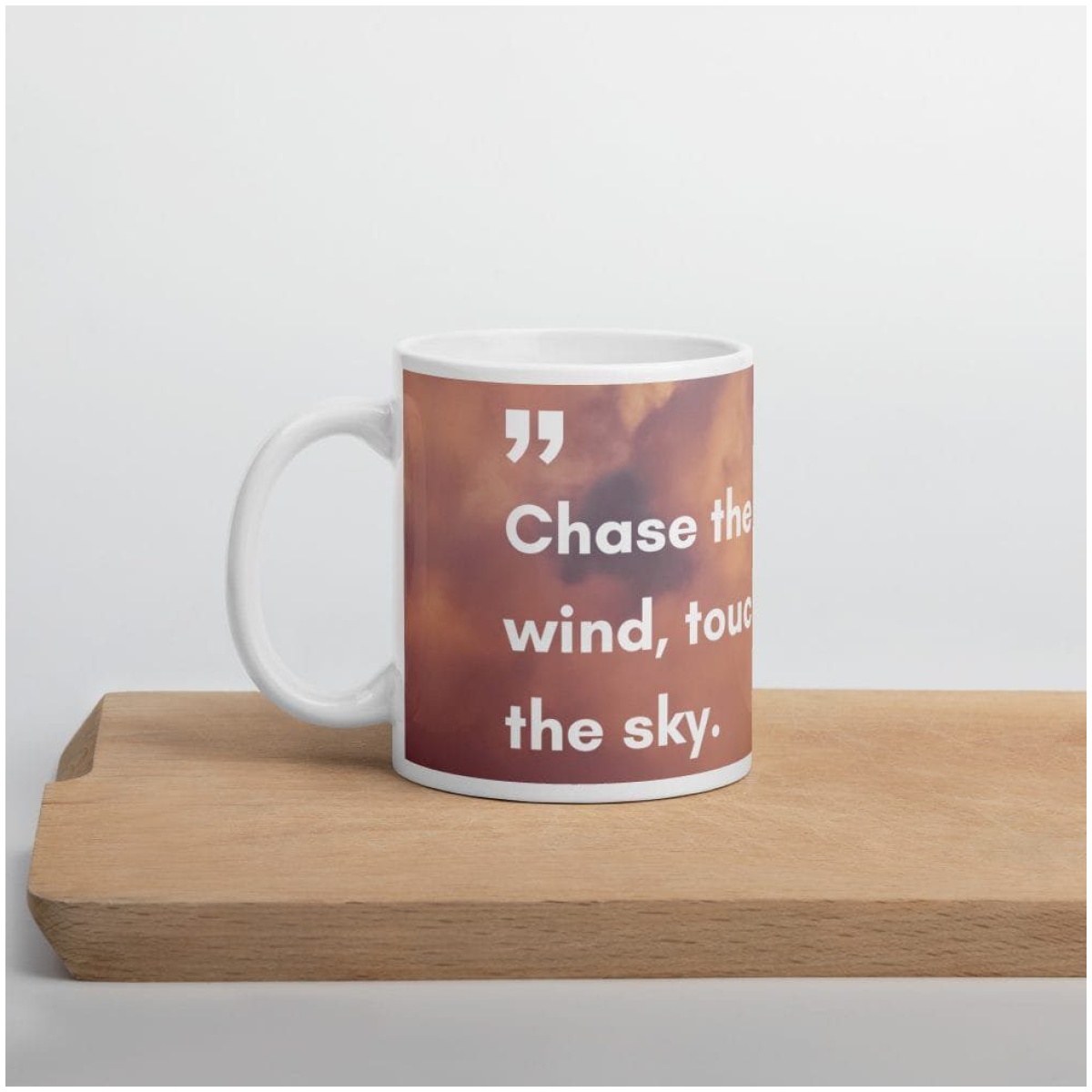 White Glossy Touch the Sky Mug - Image 4