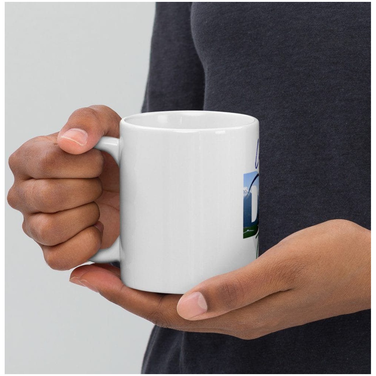 White Glossy Let's Go Paragliding Mug - Image 3