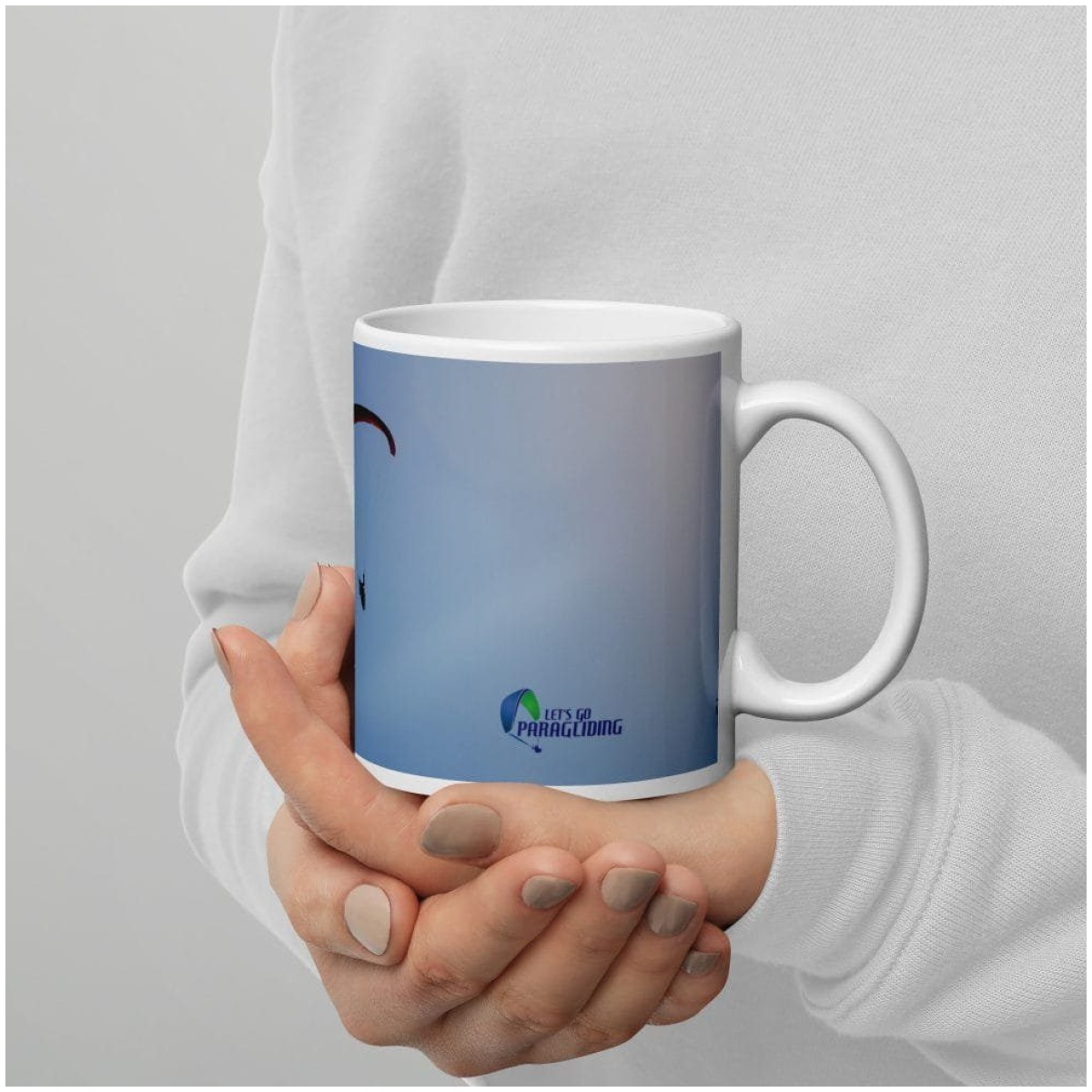 White Glossy Mug - Sky's Never Been the Limit - Image 3