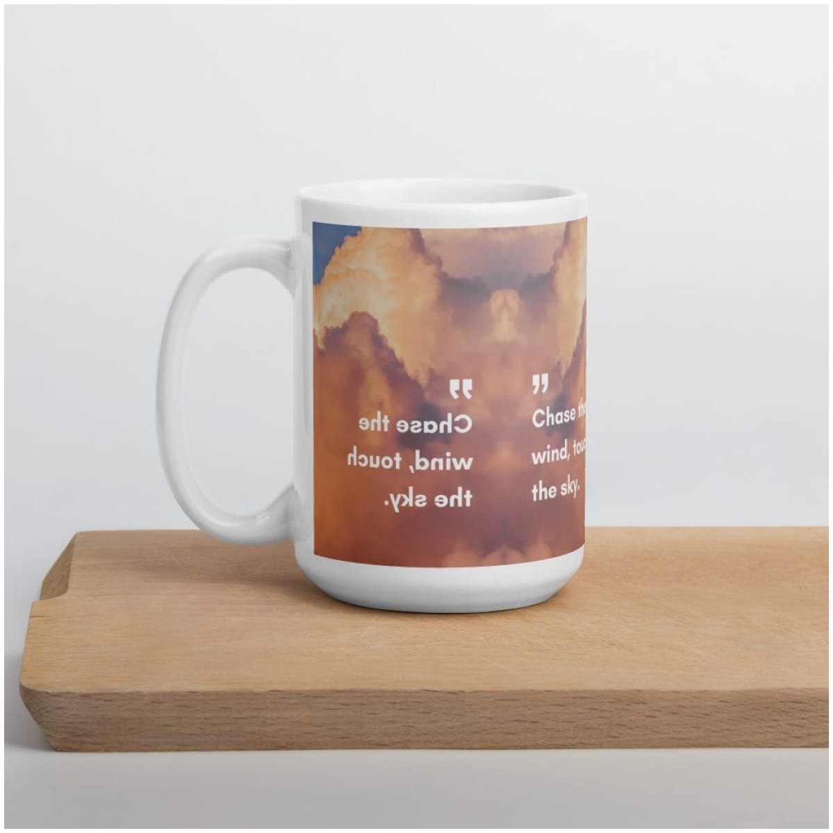 White Glossy Touch the Sky Mug - Image 7