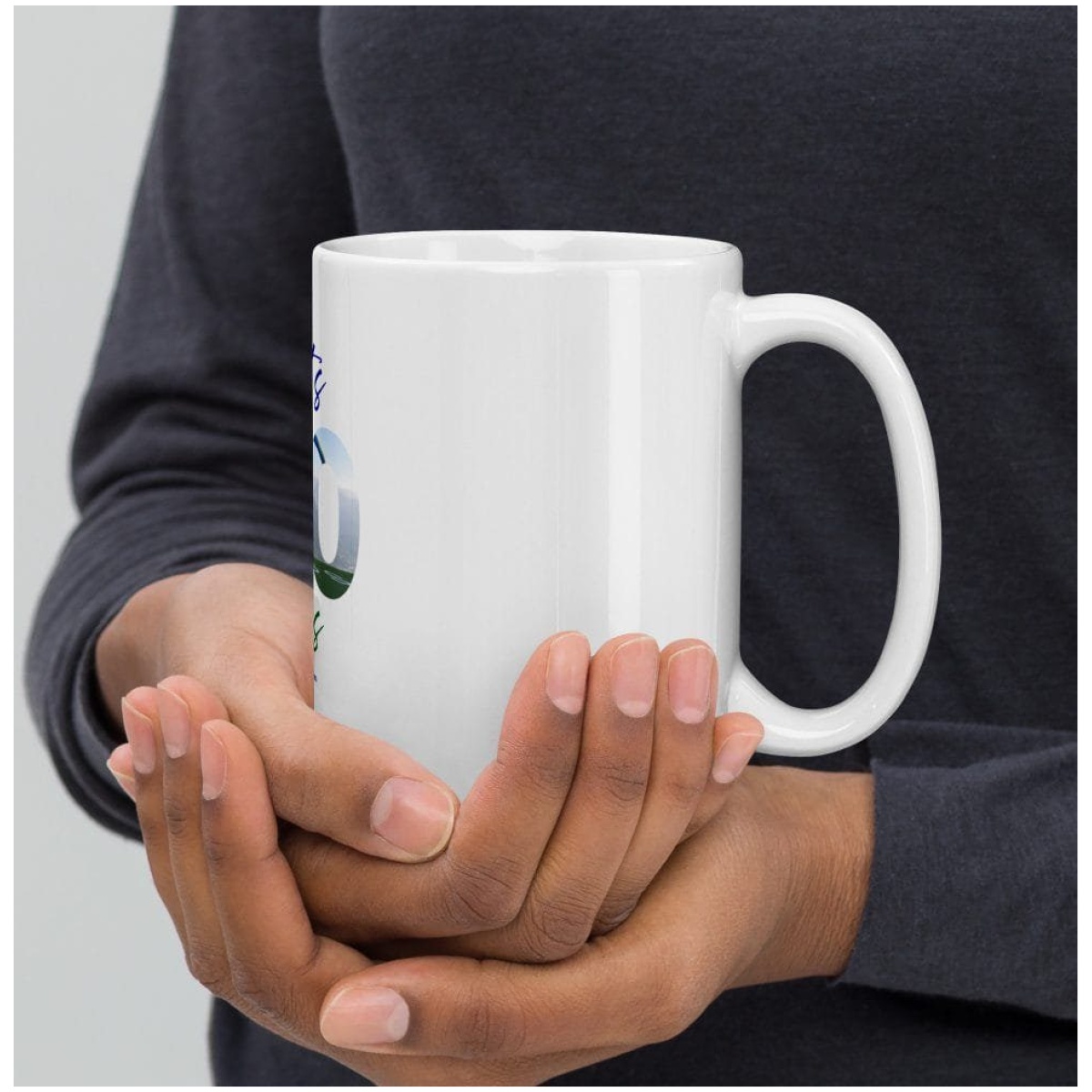 White Glossy Let's Go Paragliding Mug - Image 1