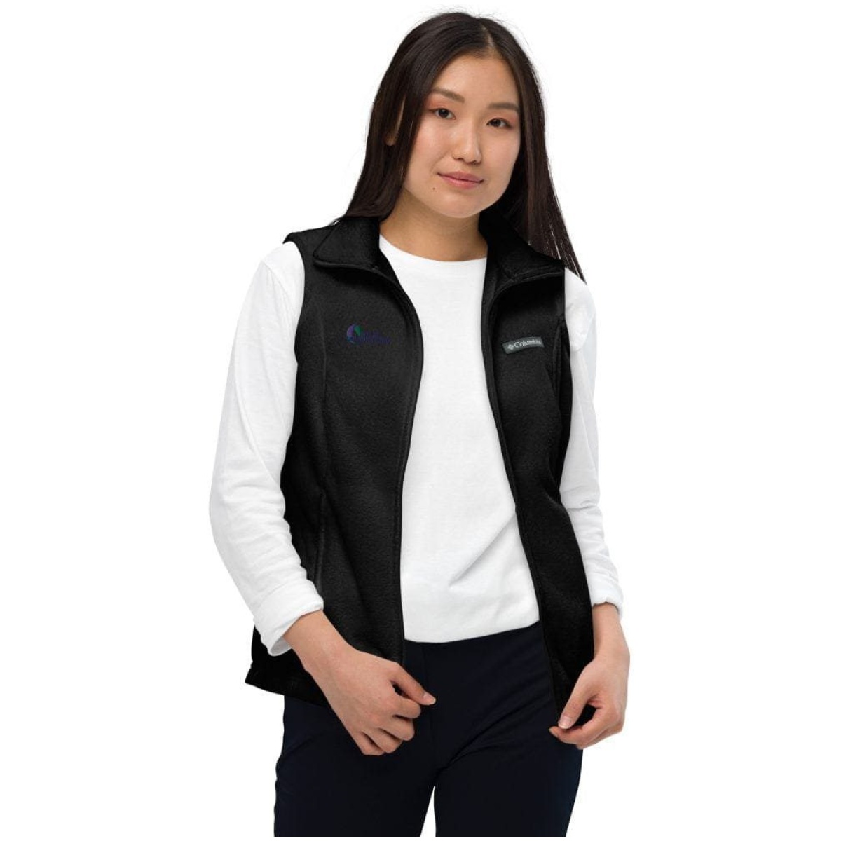 womens columbia fleece vest black front 2 6400b0cb7f4cb scaled