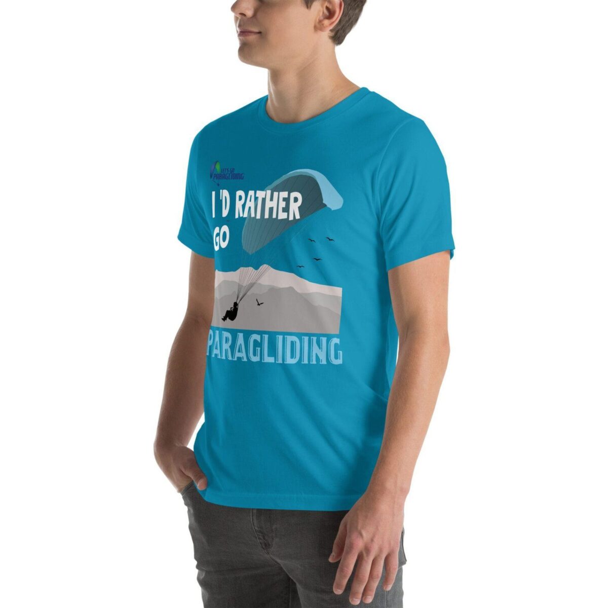 Unisex Staple T Shirt Aqua Left Front 6711E1Fc85B1B