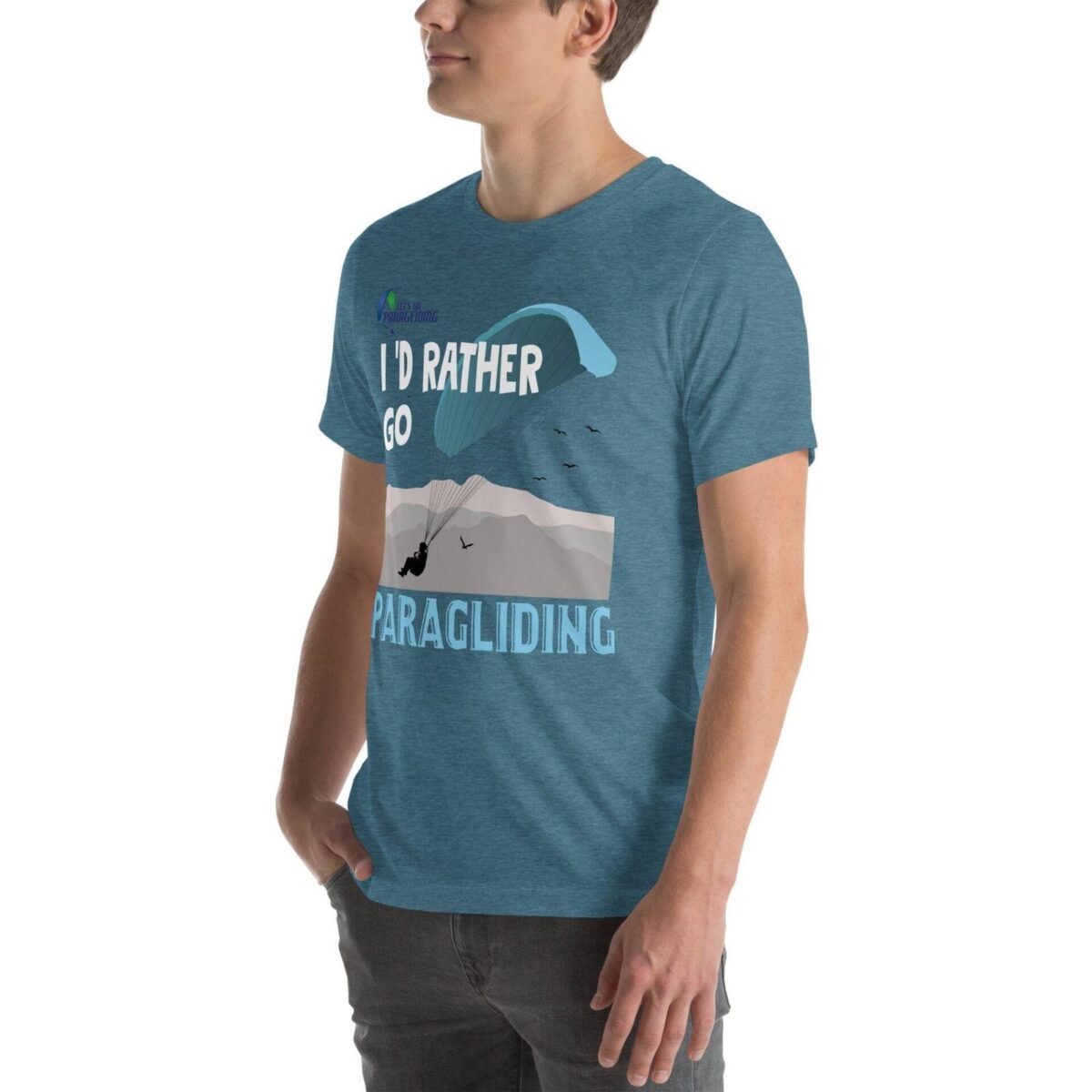 unisex staple t shirt heather deep teal left front 6711e1fb69c82