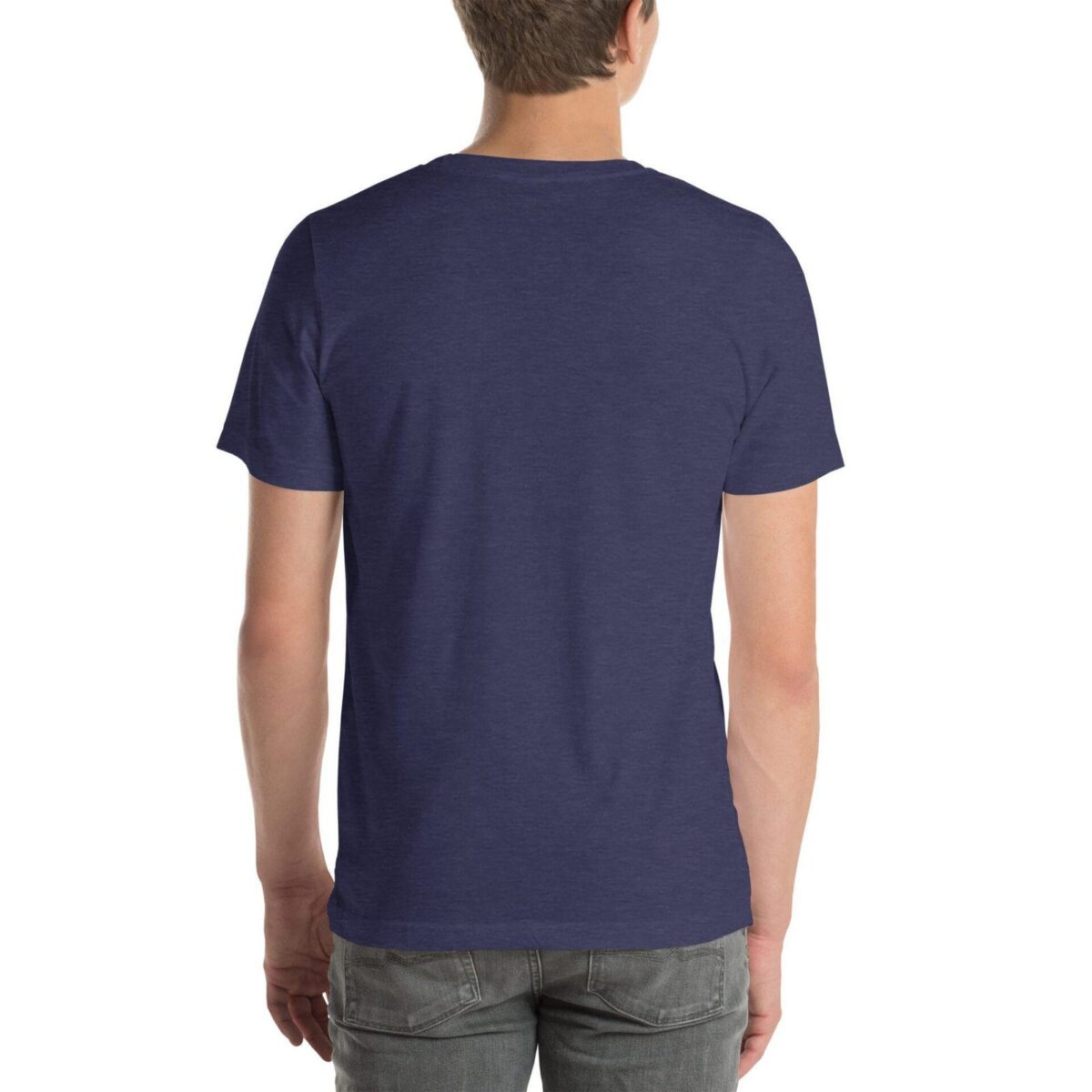 unisex staple t shirt heather midnight navy back 6711e1f9c2c3f