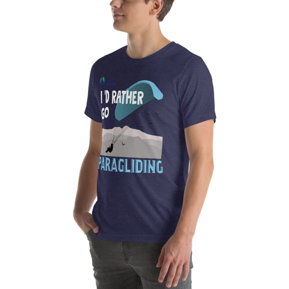 unisex staple t shirt heather midnight navy left front 6711e1f9cf4ff