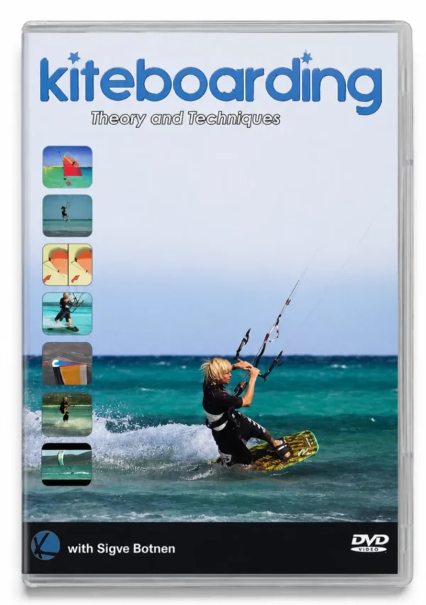 Kiteboarding: Theory and Techniques DVD with Sigve Botnen – Instructional Training Video Product Description Experience the thrill of kiteboarding while learning the essential theory, safety practices, and riding techniques with this comprehensive instructional DVD. Kiteboarding: Theory and Techniques blends the sensation of flying through the pull of the kite with practical training designed to help riders develop confidence, control, and awareness on the water. This professionally produced training DVD accompanies your learning process by explaining both the technical theory behind kiteboarding and the practical riding skills needed to progress safely. Whether you are a beginner or looking to refine your technique, the lessons are designed to improve your understanding of kite control, riding mechanics, and overall performance. Presented by renowned rider Sigve Botnen, the DVD includes detailed demonstrations, riding tips, and bonus interviews with Guillaume “Chasta” Gnol. What You’ll Learn Theory Chapters Mechanics of Flight Understand how and why kites fly, including what happens when powering up or depowering the kite. Essential knowledge for effective kite control and piloting. The Wind Window Learn what the wind window is, how it is used, how it changes depending on conditions, and how it affects your riding. Regulations Covers various situations between riders and important guidelines for safe riding on the water. Safety Systems Explained in Detail Detailed explanation of kiteboarding safety systems and rider safety awareness. Technique Chapters The Waterstart Learn how to position the board and fly the kite correctly to achieve successful waterstarts. Riding Techniques Detailed instruction on body positioning, pressure control, and board handling for effective riding on different courses. U-Turns Sigve Botnen demonstrates multiple turning methods including: Simple U-turns Jumped turns Backside turns Frontside turns Jumps Introduction to first jumps, including kite piloting and foot pressure techniques to help achieve controlled take-offs. Bonus Features Exclusive interviews with Sigve Botnen and Guillaume “Chasta” Gnol Discussions on kiteboarding and snowkiting Additional technical riding tips and advice Product Details Title: Kiteboarding – Theory and Techniques Instructor: Sigve Botnen Format: DVD Video System: NTSC Aspect Ratio: 4:3 Duration: Approx. 70 Minutes Languages: English / French Production: Ozone / Kitchen Productions